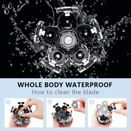 6 in 1 Multifunction Electric Shaver Wet Dry Use Trimmer