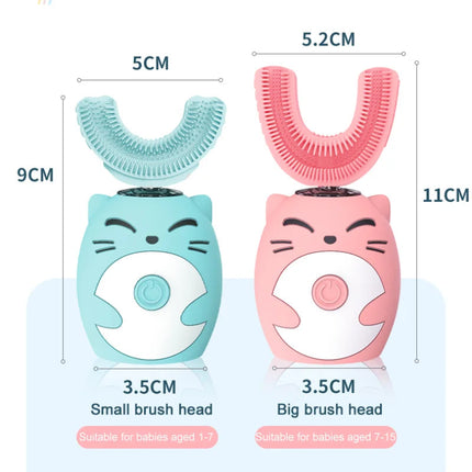 Ipx7 Waterproof Electric Toothbrush Kids U-shaped Sonic Smart