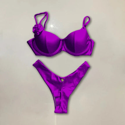 New bright color vacation two piece swimwear
