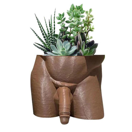 Resin Plant Pot Decor Sexy Men Naked Butt Flower Growing Pot Desktop