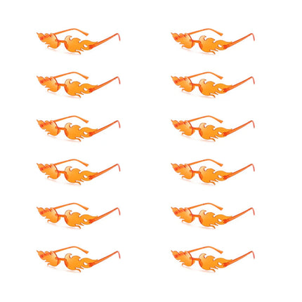 12 PCS  Flame Shaped Sunglasses