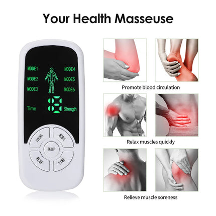 Tens Muscle Stimulator 6 Mode Electric EMS Acupuncture Body Massage