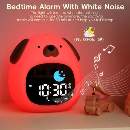 Alarm Clock for Teenager Puppy-Shape Toddler Sleep Training Clock Cute