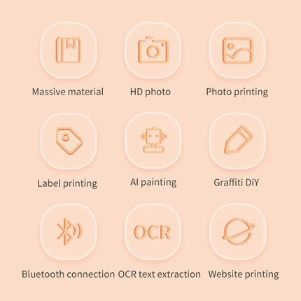 Portable Mini Label Printer Photo Thermal Adhesive Labels Printers