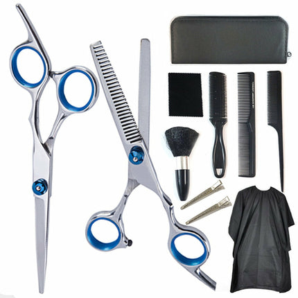 11Pcs Hairdressing Scissors Set Professional Flat Scissors Thinning
