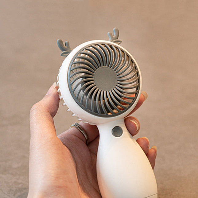 Portable Mini Fan USB Charging Handheld Cartoon Fan For Outdoor
