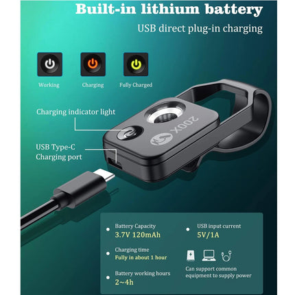 200X Phone Microscope with CPL Lens/LED Light/Universal Clip for