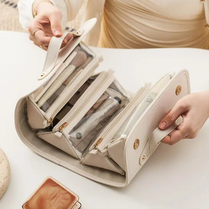 Detachable Cosmetic Bag Portable Large Capacity 4 in 1 Makeup Bags