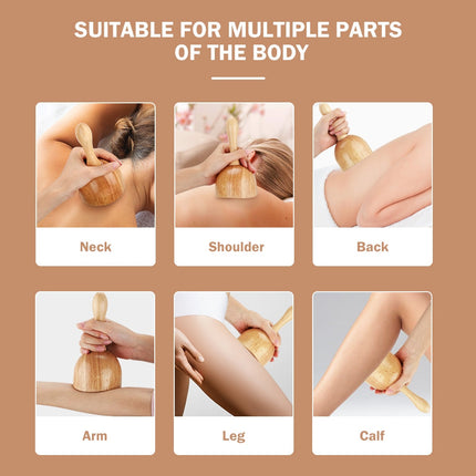 1pc Wooden Massage Cup Wood Therapy Massage Tools hand massager
