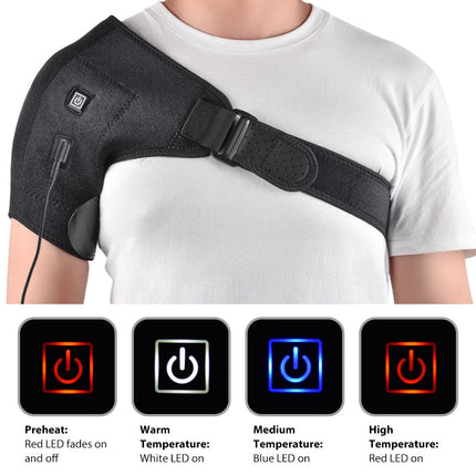 Electric Heat Therapy Adjustable Shoulder Brace Back Support Belt