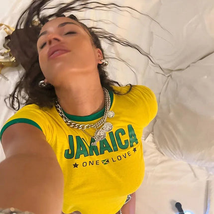 Jamaican swimwear crop top shirt