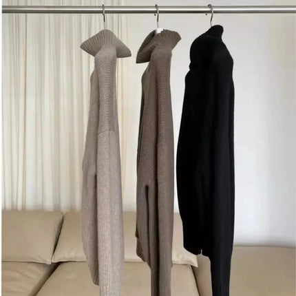 100% pure cashmere sweater for women high-neck sweater loose and