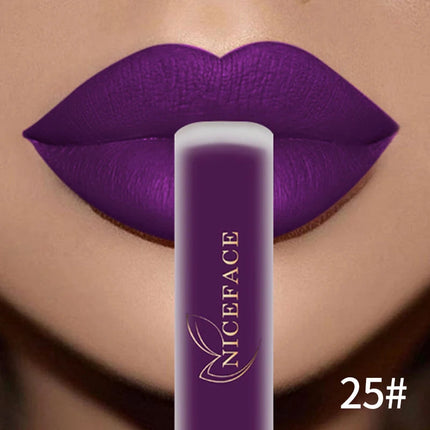 NICEFACE Matte Liquid Lipstick Waterproof Long Lasting Lip Gloss Tint
