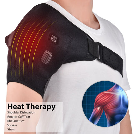Electric Heat Therapy Adjustable Shoulder Brace Back Support Belt