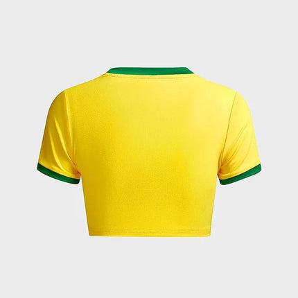 Jamaican swimwear crop top shirt
