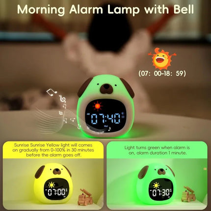 Alarm Clock for Teenager Puppy-Shape Toddler Sleep Training Clock Cute