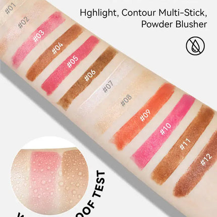 MLSMILE Highlight Contour 3-pack For 3D Makeup Brightening Skin Tone