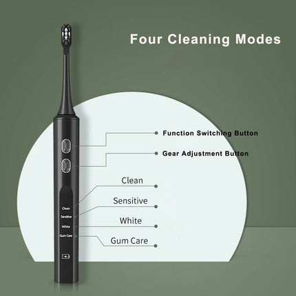 Electric Sonic Toothbrush Inductive Charging for Adults 4-gear Mode