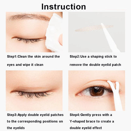 600 Pcs Eye Lift Strips Double Eyelid Tape Clear Gray Eyelid Stripe