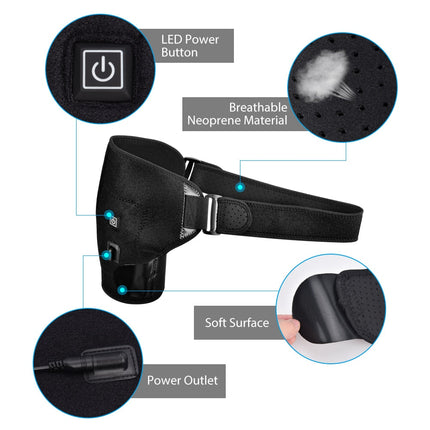 Electric Heat Therapy Adjustable Shoulder Brace Back Support Belt