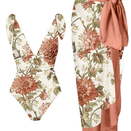 Vintage style one piece swimsuit