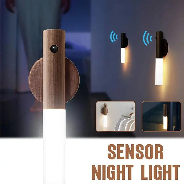 Motion Sensor Night Light 3 Colors Dimmable USB Rechargeable Portable
