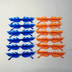 as pciture shows / blue 6 orange 6