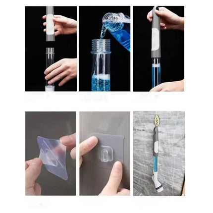 Electric Cleaning Brush With Long Handle Automatic Rotation Extension