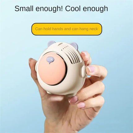 Small Fan Cute Rechargeable Electric Fan Hanging Neck Mute Summer