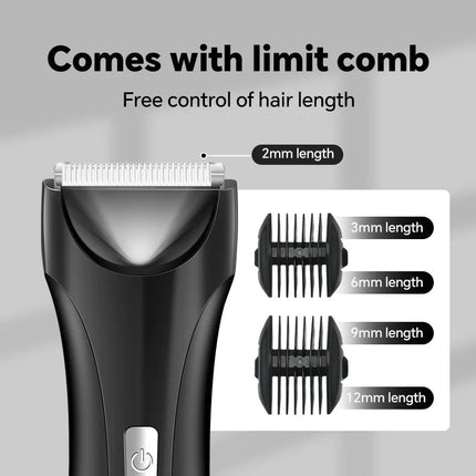 Electric Groin Trimmer for Men Waterproof Ball Trimmer for Pubic/Body