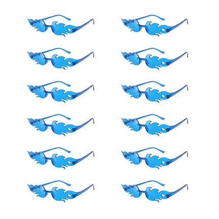 12 PCS  Flame Shaped Sunglasses