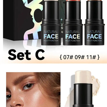 MLSMILE Highlight Contour 3-pack For 3D Makeup Brightening Skin Tone