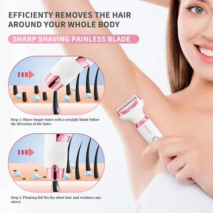 Electric Razor for Women 5 in 1 Rechargeable Painless Body Razors and