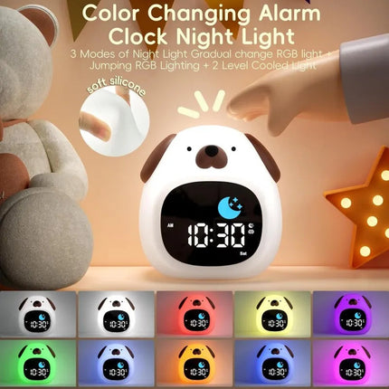 Alarm Clock for Teenager Puppy-Shape Toddler Sleep Training Clock Cute