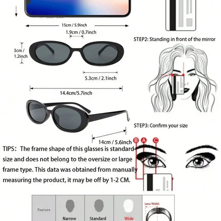 6PCS Unisex Geometric Plastic Frame Boho Sunglasses
