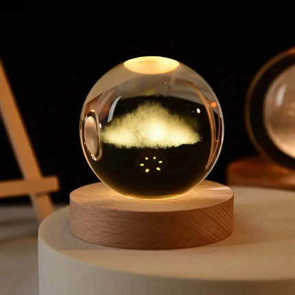 3D Laser Engraved Crystal Ball