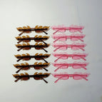 as pciture shows / brown 6 pink 6