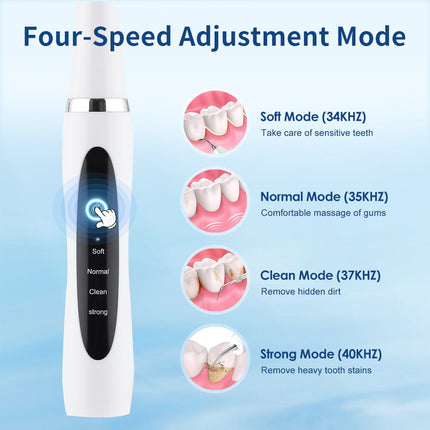 Ultrasonic Teeth Cleaner Electric Dental Plaque Remover Rechargeable