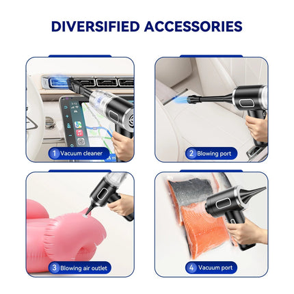 9600000Pa Wireless Car Vacuum Cleaner 5 in1 Strong Suction Dust