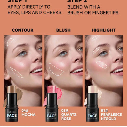 MLSMILE Highlight Contour 3-pack For 3D Makeup Brightening Skin Tone