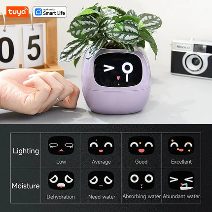 Tuya Ivy Smart Planter,Endless Fun Over 49 Rich Expressions,7 smart
