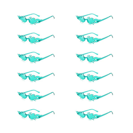12 PCS  Flame Shaped Sunglasses