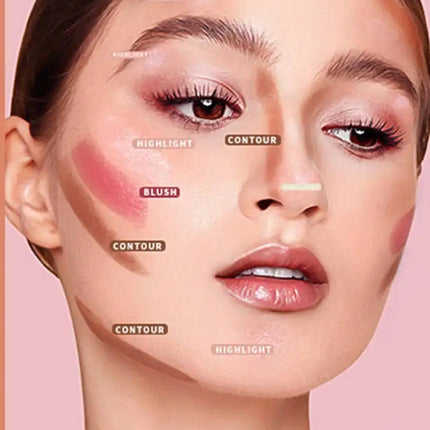 MLSMILE Highlight Contour 3-pack For 3D Makeup Brightening Skin Tone