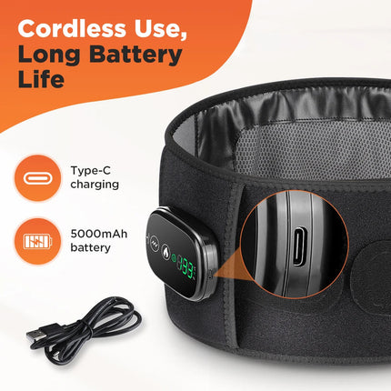 Electric Heating Waist Massager Vibration Hot Compress Lumbar Brace