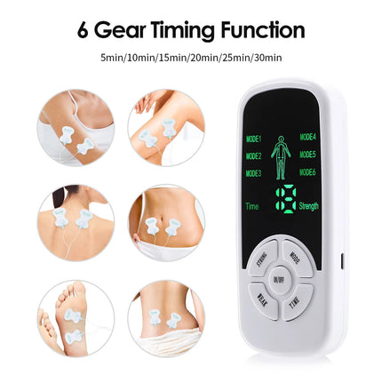 Tens Muscle Stimulator 6 Mode Electric EMS Acupuncture Body Massage