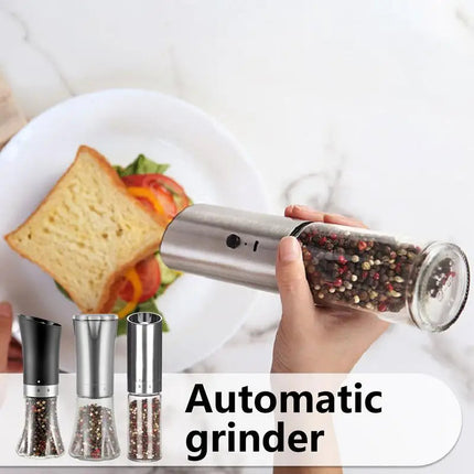 Electric Salt Pepper Grinder Refillable Adjustable Coarseness Pepper