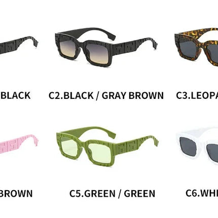Luxury Brand Designer Square Sunglasses