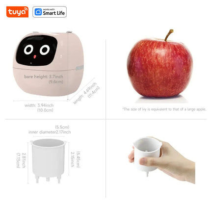 Tuya Ivy Smart Planter,Endless Fun Over 49 Rich Expressions,7 smart