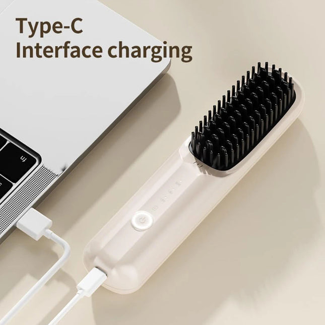 Cordless Straightener Straight Hair Brush Women's Thermal Ion