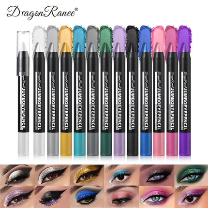 Smoky Dark Green Eyeshadow Pencil Stick Waterproof Pearlescent 12